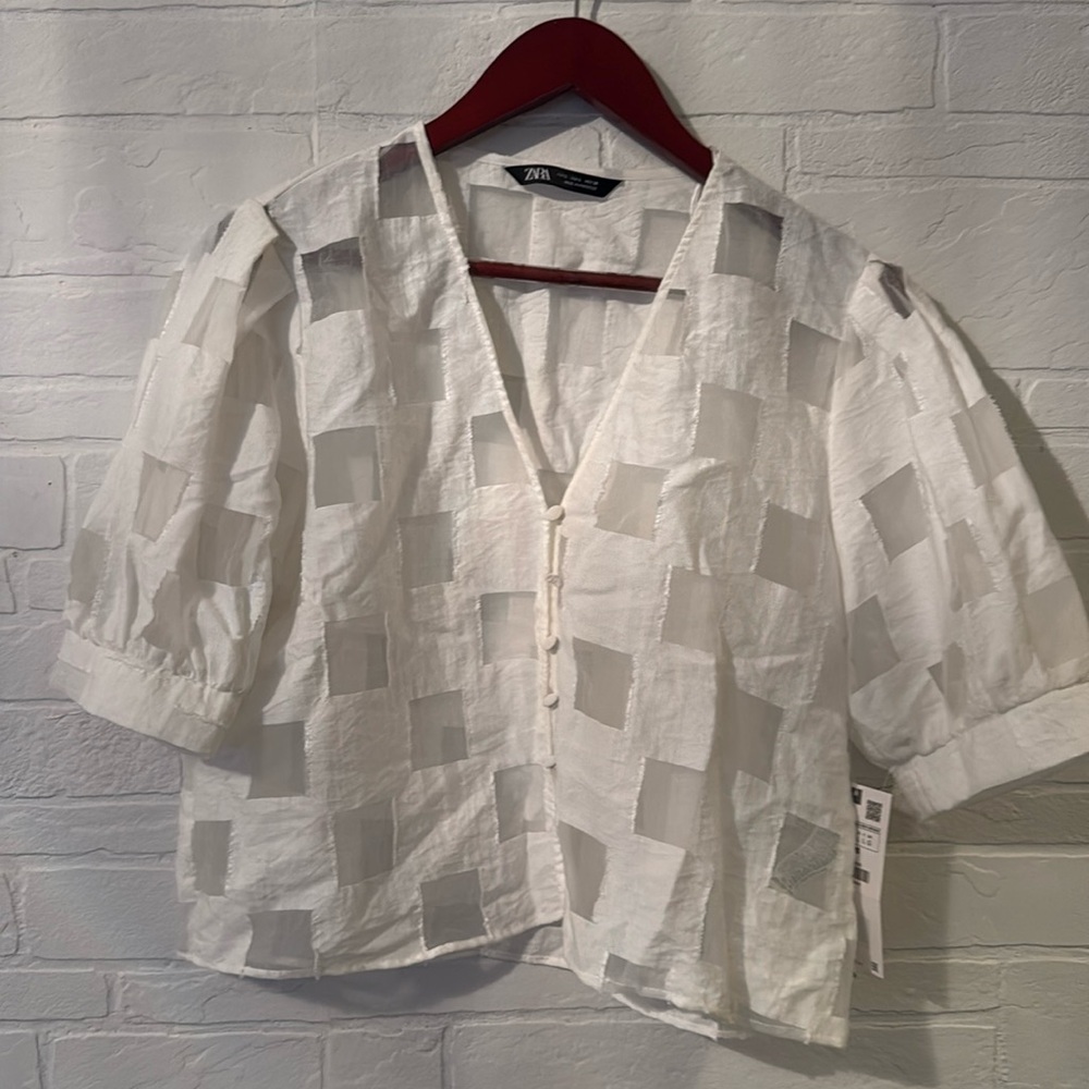 Zara white blouse